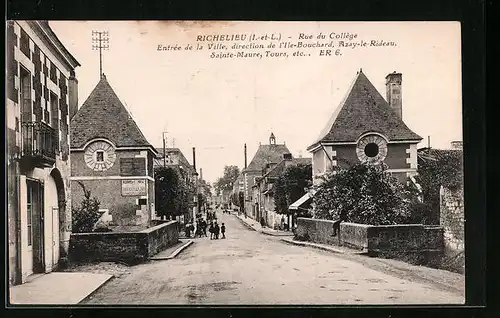 AK Richelieu, Rue du Collège, Entrée de la Ville, direction de l`Ile-Bouchard, Azay-le-Rideau, Sainte-Maure, Tours etc..