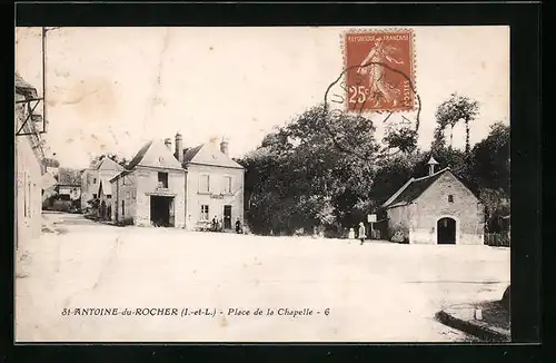 AK Saint-Antoine-du-Rocher, Place de la Chapelle