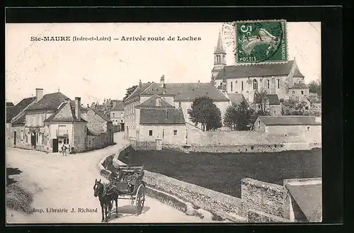 AK Sainte-Maure, Arrivée route de Loches