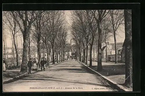 AK Preuilly-sur-Claise, Avenue de la Gare