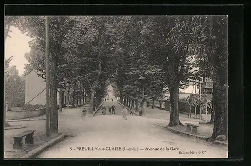 AK Preuilly-sur-Claise, Avenue de la Gare