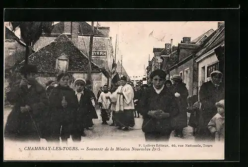 AK Chambray-Les-Tours, Souvenir de la Mission Novembre 1925