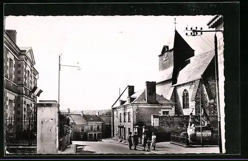 Foto-AK Orbigny, Eglise et Mairie