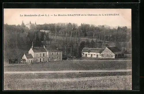 AK La Membrolle, Le Moulin Graffin et le Château de L`Aubrière