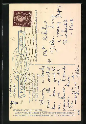 Künstler-AK Donald McGill: The poor girl stuttered so,...