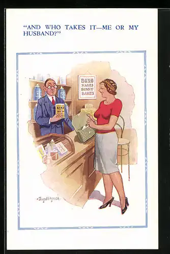 Künstler-AK Donald McGill: And who takes it...