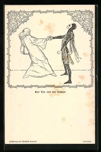 AK Der Tod mit dem Richter an der Hand