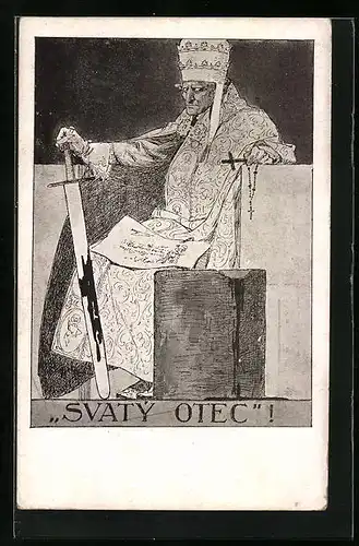 AK Svaty Otec, Nikoli ciste uceni lasky k bliznimu, ale krvavy mec nasili, Religionspolitik