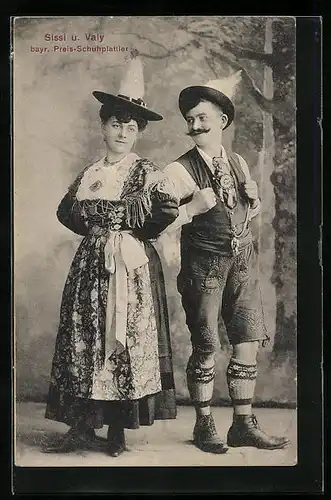 AK Sissi und Valy, bayr. Preis-Schuhplattler