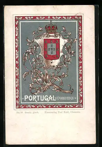 AK Wappen vom Königreich Portugal