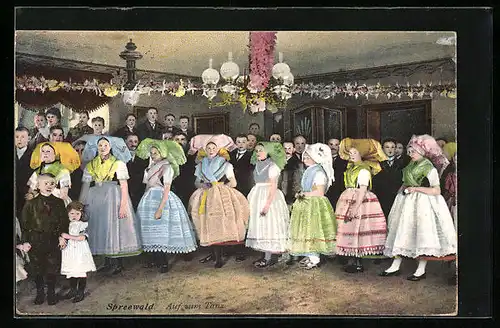 AK Tänzerinnen in Trachten des Spreewaldes