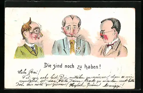 Künstler-AK Die sind noch zu haben!