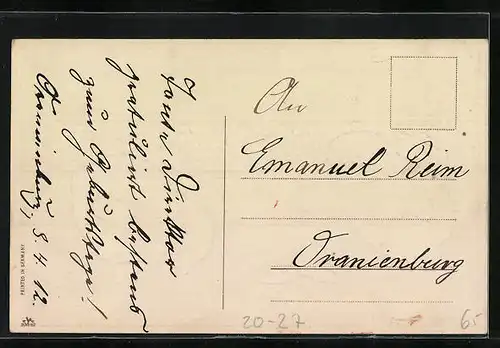 Präge-AK Ostergruss, Osterküken