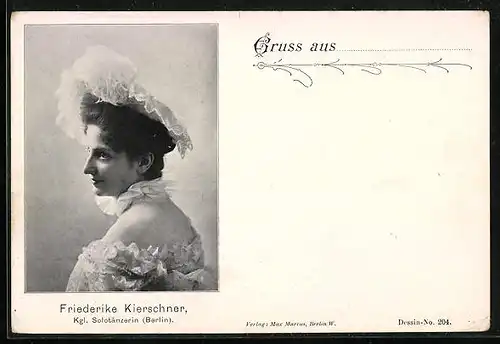 AK Berlin, Friederike Kierschner, Kgl. Solotänzerin