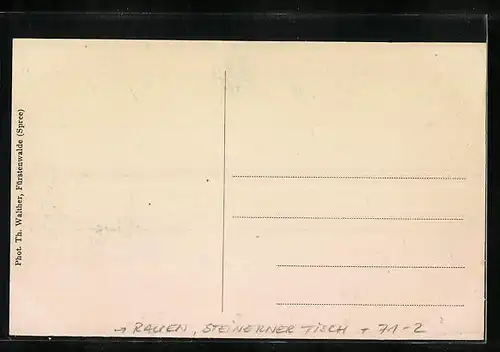 AK Rauen, Steinerner Tisch