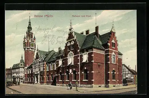 AK Dahme /Mark, Rathaus und Post