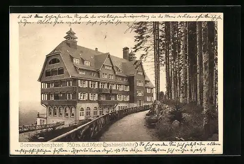 AK Bad Wildbad, Sommerberghotel am Ufer
