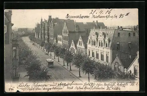 AK Lehe, Strassenbahn in der Hafenstrasse