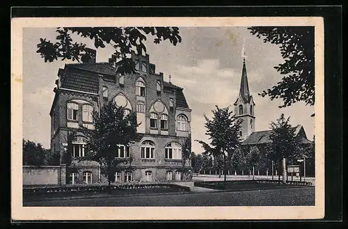 AK Hennigsdorf bei Berlin, Rathaus und Kirche