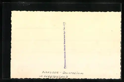 AK Westerland /Sylt, Nordsee-Sanatorium