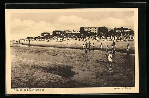 AK Wangerooge, Strand mit Hotels