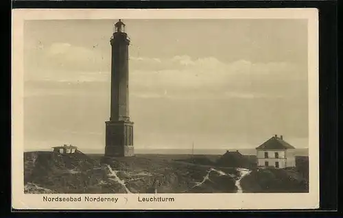 AK Norderney, Blick auf den Leuchtturm