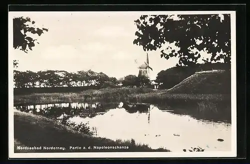 AK Norderney, Partie an der Napoleonschanze