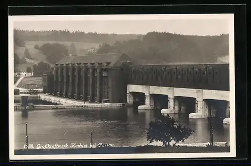 AK Kachlet bei Passau, Teilansicht des Grosskraftwerkes
