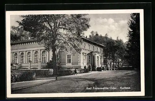 AK Bad Freienwalde /Oder, Teilansicht des Kurhauses