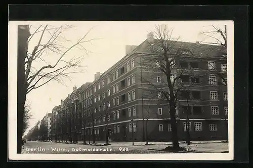 Foto-AK Berlin-Wilmersdorf, Detmolder Strasse Ecke Koblenzer Strasse