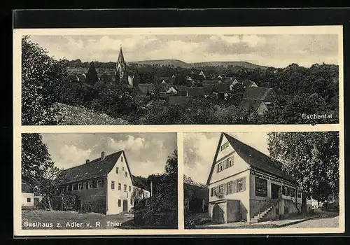 AK Eschental, Gasthaus zum Adler v. R. Thier, Panorama