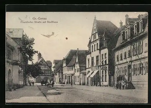 AK Gr.-Gerau, Frankfurter Strasse mit Stadthaus