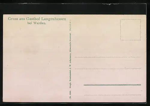 AK Werdau, Gasthof Langenhessen, Aussenansicht