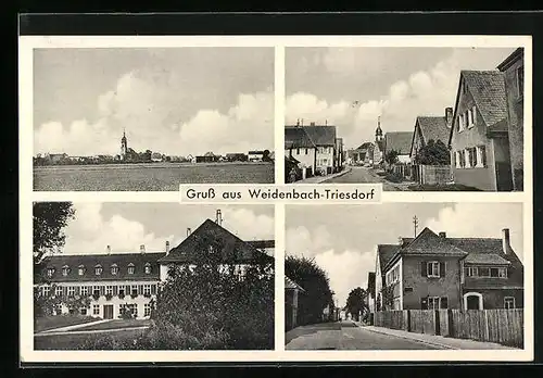 AK Weidenbach-Triesdorf, Ansichten der Ortschaft