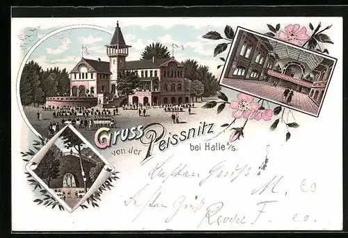 Lithographie Halle a. S., Gasthof und Restaurant Peissnitz