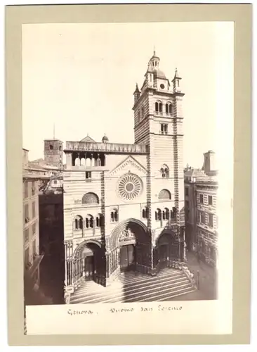 Fotografie unbekannter Fotograf, Ansicht Genua - Genova, Duomo San Lorenzo