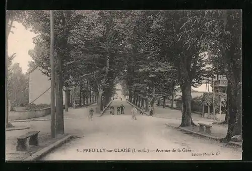 AK Preuilly-sur-Claise, Avenue de la Gare