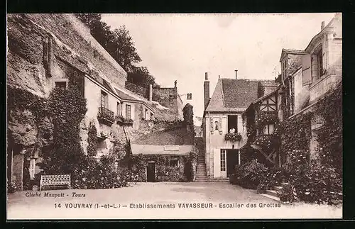 AK Vouvray, Etablissements Vavasseur, Escalier des Grottes