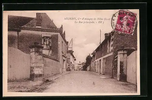 AK Séligny, La Rue Principale