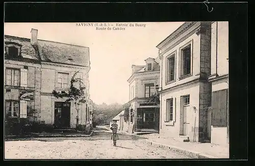 AK Savigny, Entrée du Bourg, Route de Candes