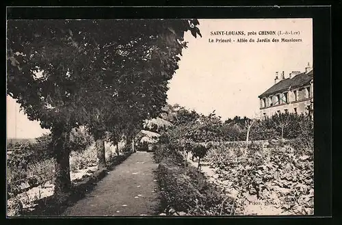 AK Saint-Louans, Le Prieuré, Allée du Jardin des Messieurs