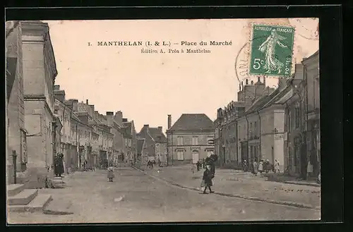 AK Manthelan, Place du Marché