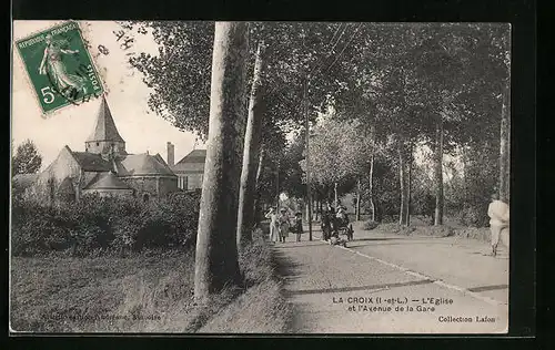 AK La Croix, L`Eglise et l`Avenue de la Gare