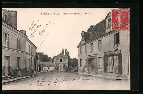 AK Athée, Place de la Mairie