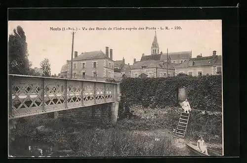 AK Monts, Vu des Bords de l`Indre auprès des Ponts