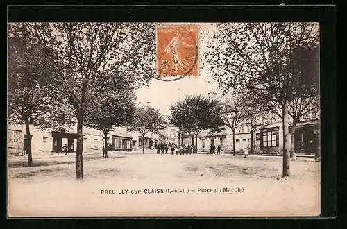 AK Preuilly-sur-Claise, Place du Marché