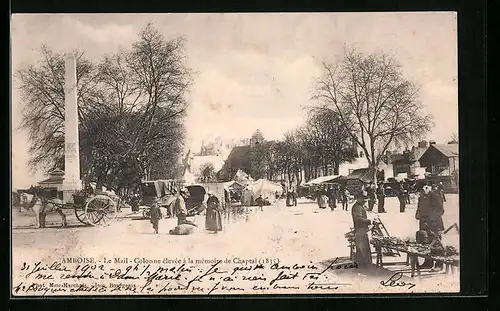 AK Amboise, Le Mail - Colonne élevée à la mémoire de Chaptal