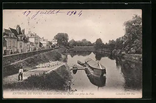 AK Saint-Avertin, Les Quais, vue prise du Pont