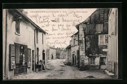 AK Champigny-sur-Veude, Rue Principale
