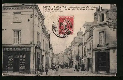 AK Saint-Avertin, Carrefour de la Grand-Rue et de la route de Tours à Nebers